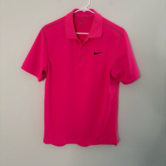 Nike Women's Small Bright Pink Short Sleeve Polo Golf Top - Picture 1 of 10